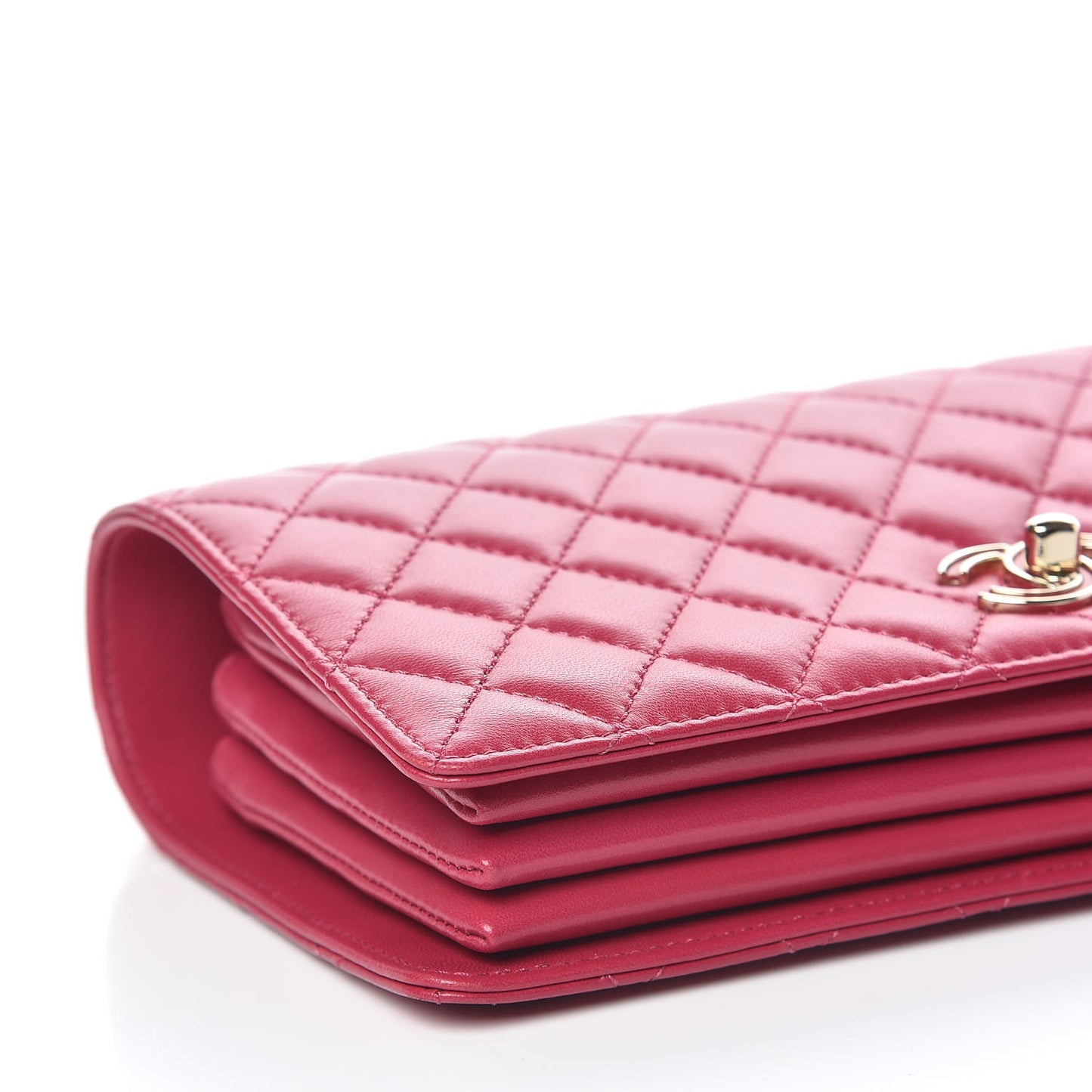 Lambskin Quilted Small Citizen Chic Flap Dark Pink