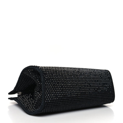 Salvatore Ferragamo Suede Crystal Embellished Mini Wanda Top Handel Black 4 of 10