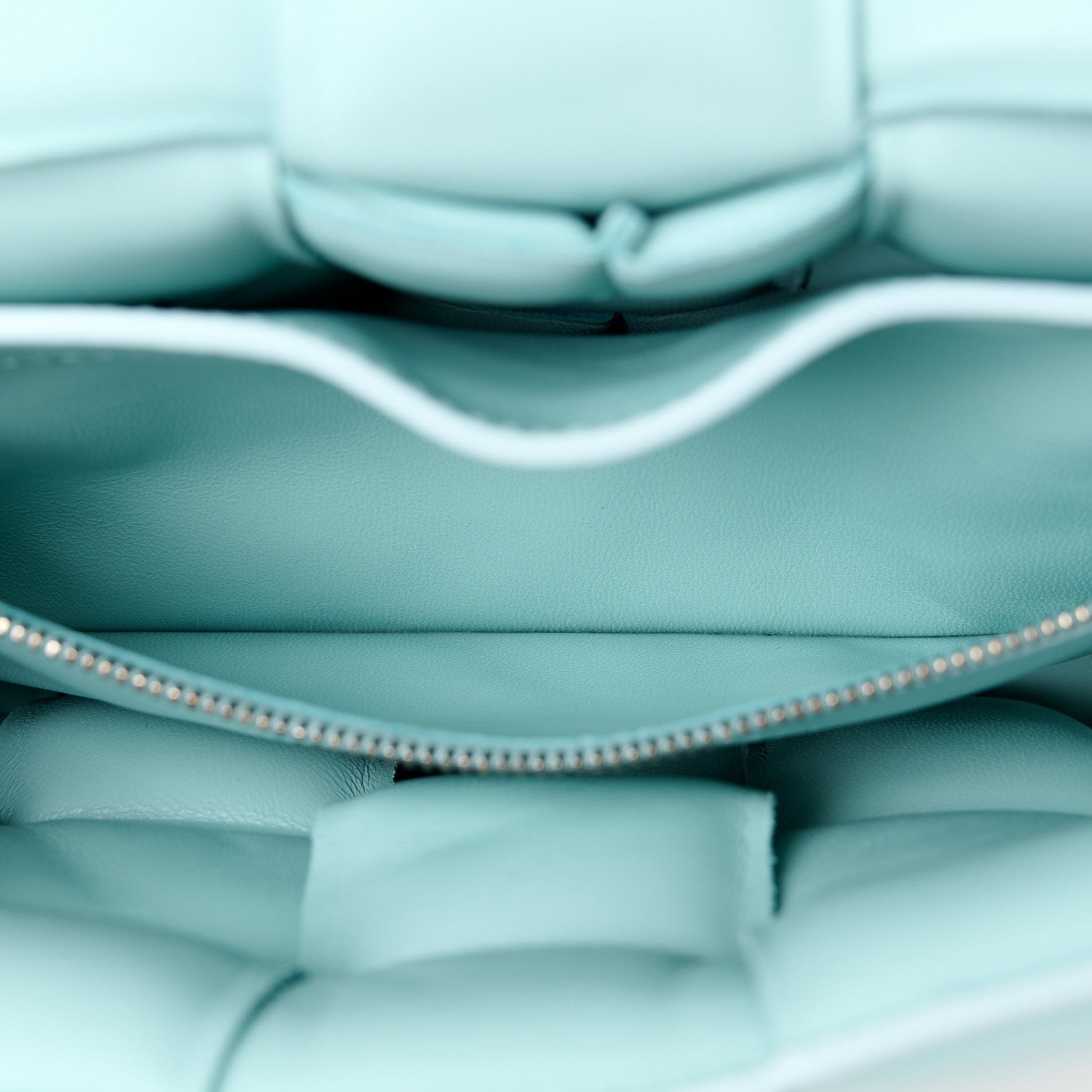 Bottega Veneta Lambskin Maxi Intreccio Padded Chain Cassette Crossbody Bag Spearmint 6 of 13