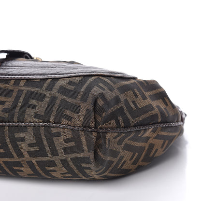 Fendi Zucca Nappa Nuvolata Vitello Tortuga Medium Spy Hobo Tobacco Moro 6 of 19