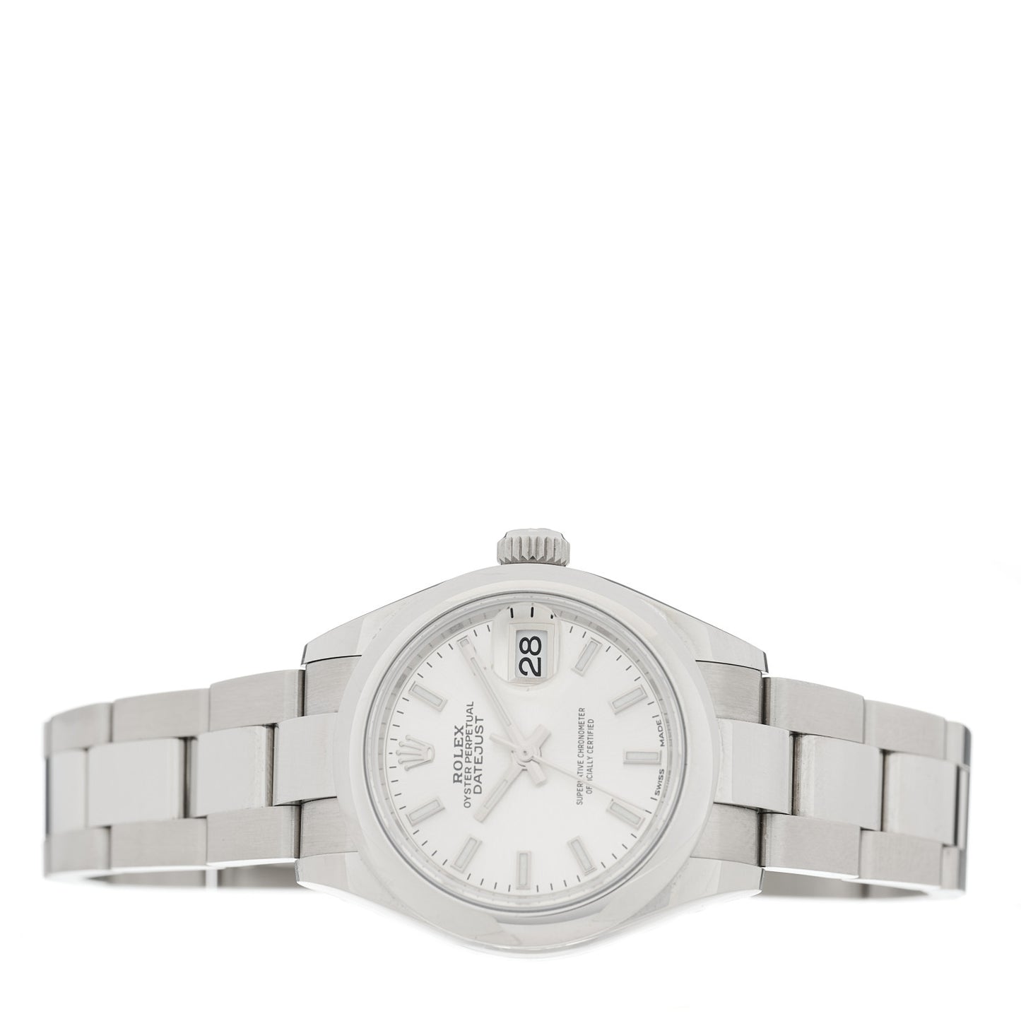 Stainless Steel 28mm Oyster Perpetual Datejust Watch Silver 279160