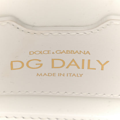 Dolce & Gabbana Vitello Mini DG Logo Shoppting Tote Optic White 6 of 13