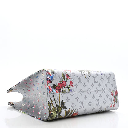 Louis Vuitton Metallic Monogram LV Garden OnTheGo MM Silver 4 of 8