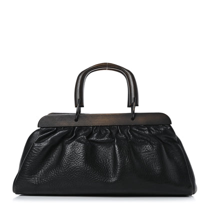 Gucci Buffalo Wood Handle Doctor Bag Black 1 of 16