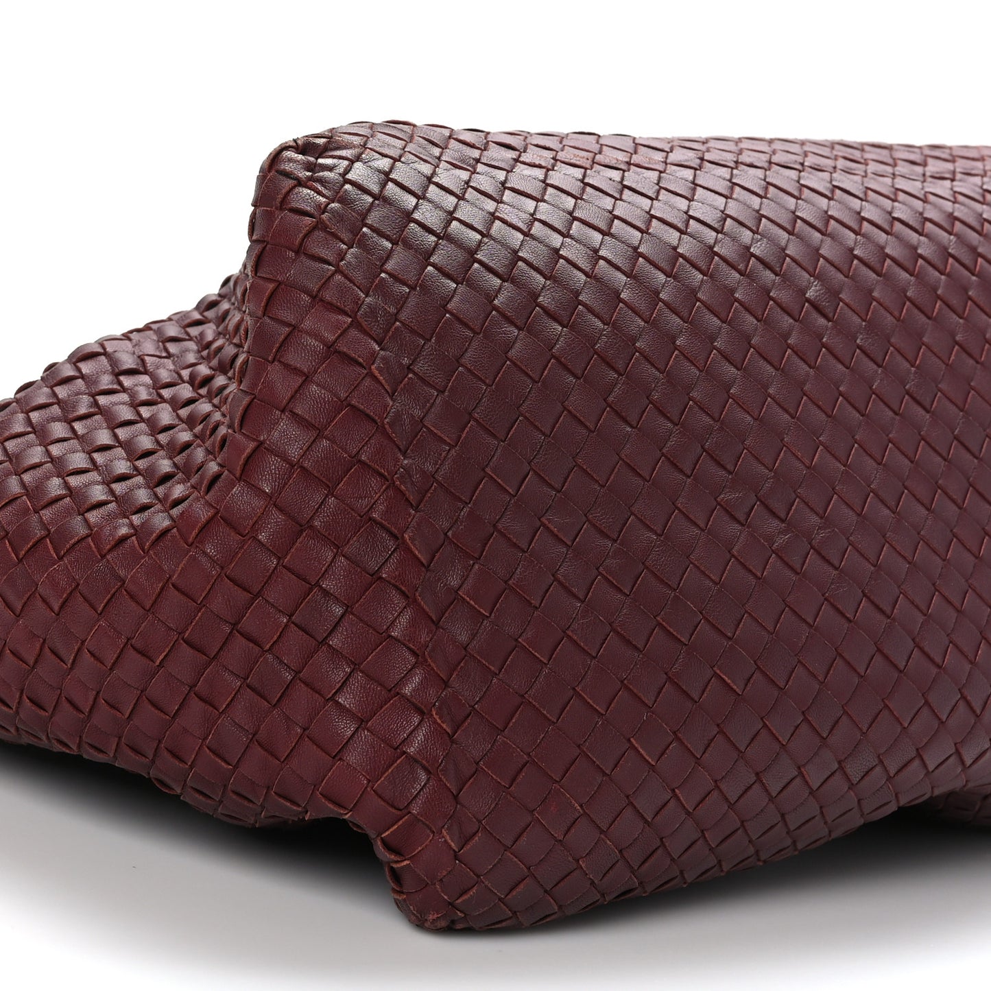 Nappa Intrecciato Large Seamless Tote Burgundy