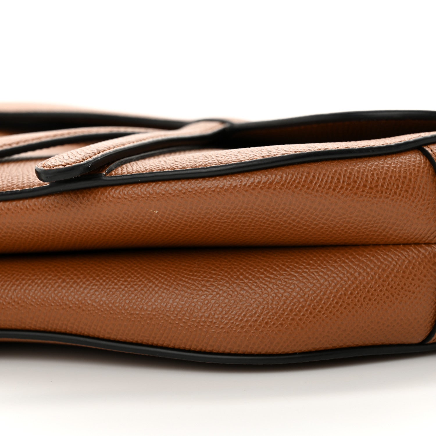 Christian Dior Grained Calfskin Saddle Bag With Strap Golden Saddle 10 of 11