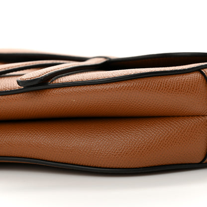 Christian Dior Grained Calfskin Saddle Bag With Strap Golden Saddle 10 of 11