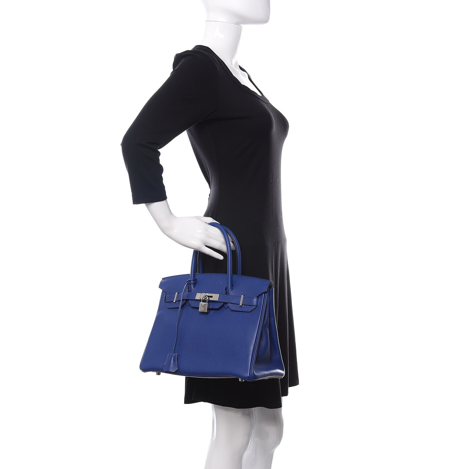 Hermes Taurillon Novillo Birkin 30 Bleu Electrique 2 of 10