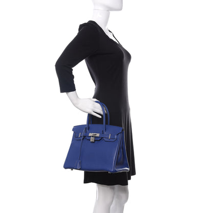 Hermes Taurillon Novillo Birkin 30 Bleu Electrique 2 of 10