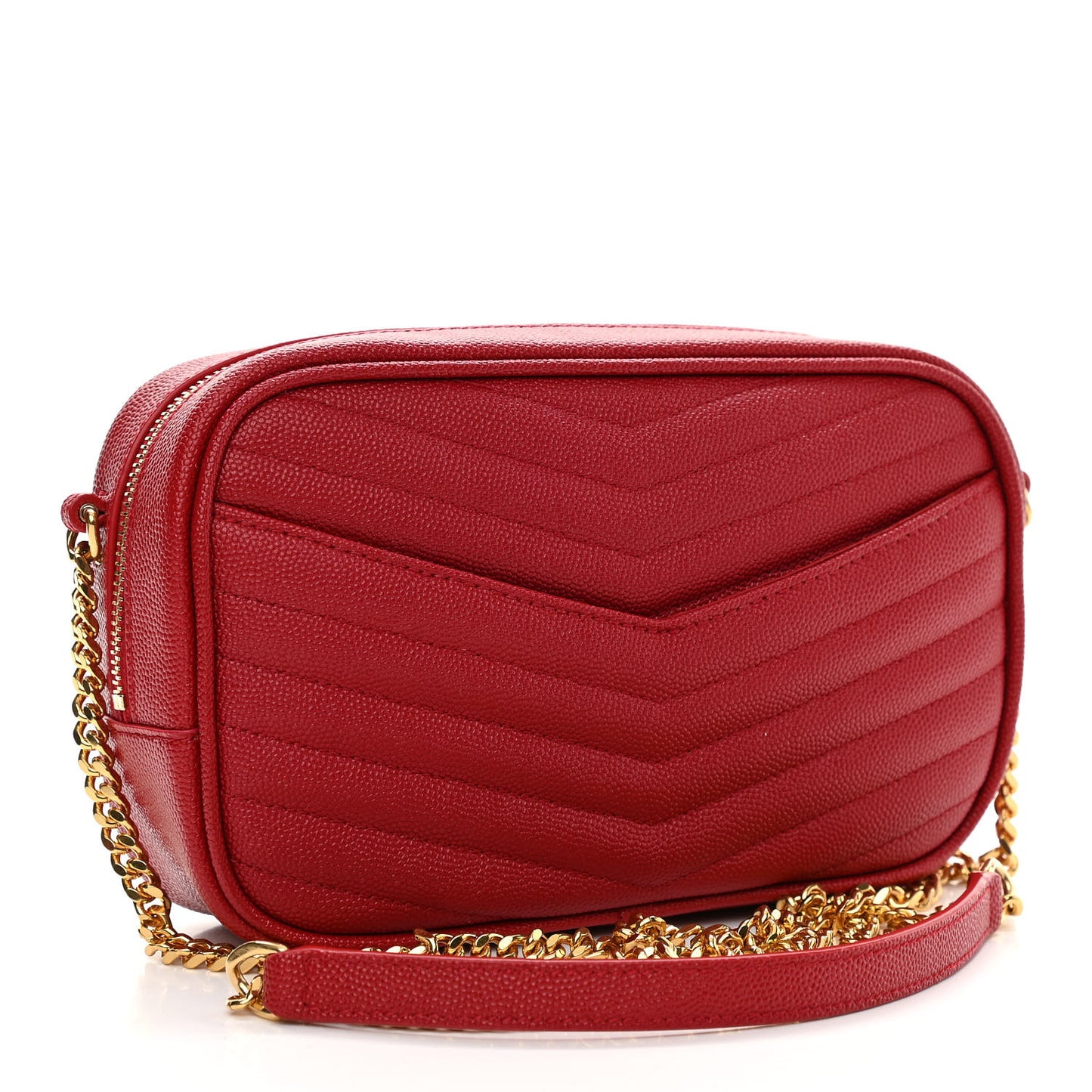 Grain De Poudre Matelasse Monogram Mini Lou Camera Bag Eros Red