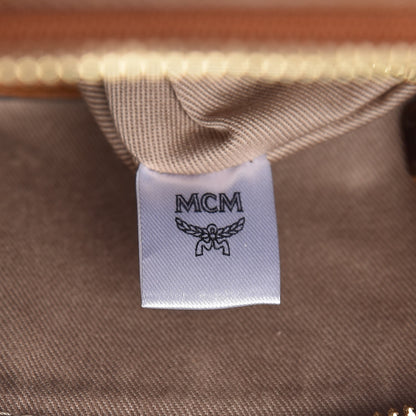 MCM Visetos Floral Print Boston Bag Cognac 9 of 10