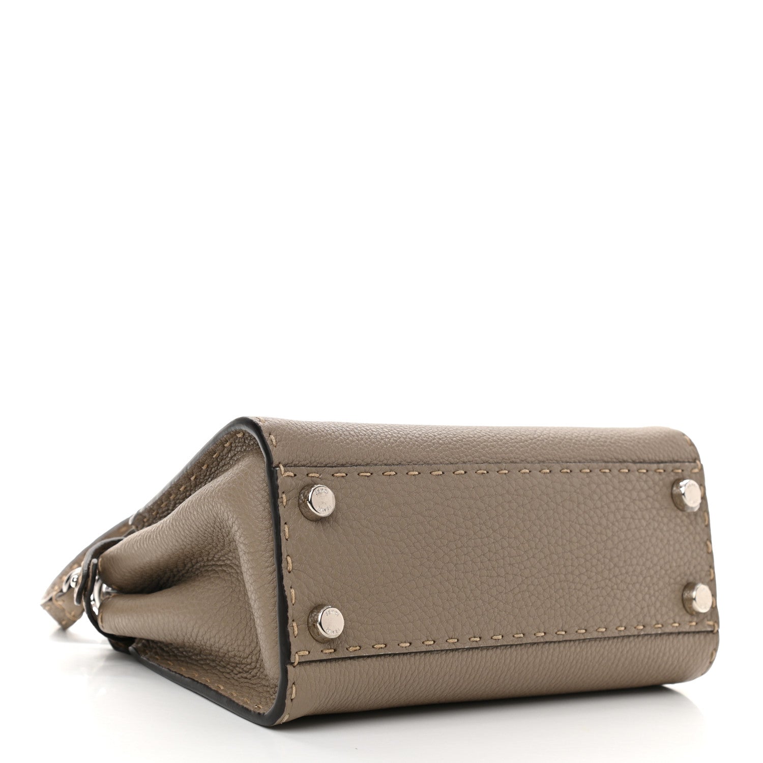 Fendi Cuoio Romano Snakeskin Selleria Mini Peekaboo Iconic Satchel Corda White 4 of 11