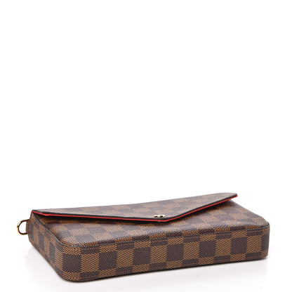 Louis Vuitton Damier Ebene Pochette Felicie Chain Wallet 4 of 10