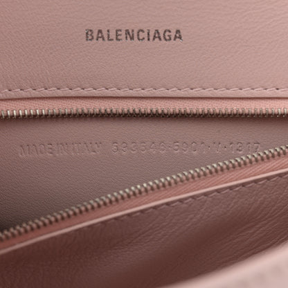Balenciaga Shiny Box Calfskin Small Hourglass Top Handle Bag Light Rose 7 of 13