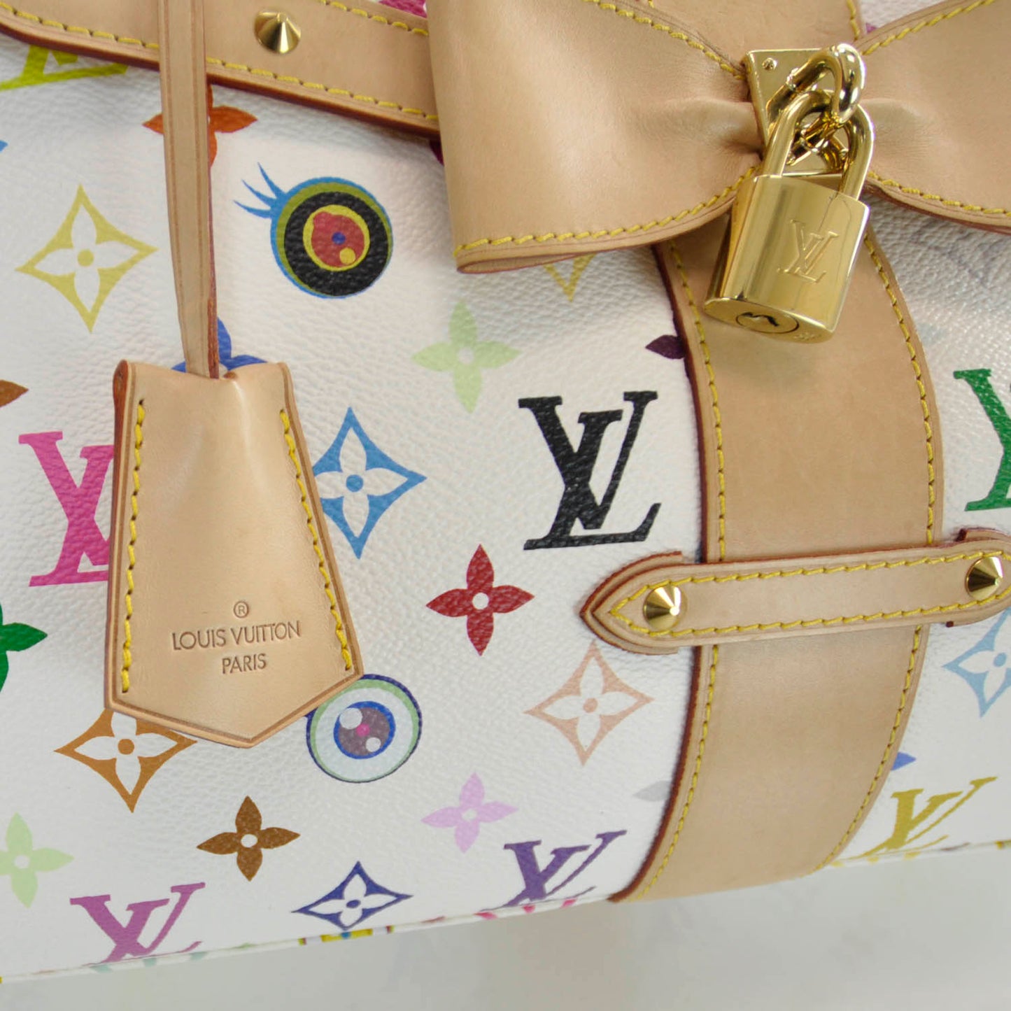 Monogram Multicolor Murakami Eye Love You Bag White