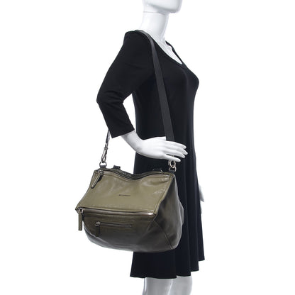 Givenchy Sugar Goatskin Medium Tri-Color Pandora Khaki Black 3 of 16