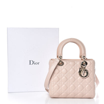 Christian Dior Lambskin Cannage Medium Lady Dior Light Pink 10 of 10