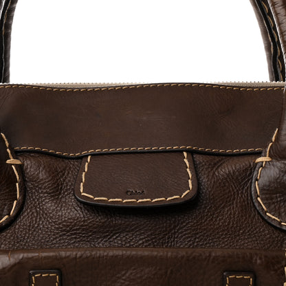 Chloe Shiny Tanned Calfskin Large Edith Bag Brun 8 of 11
