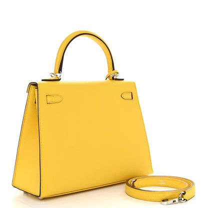 Hermes Epsom Kelly Sellier 25 Jaune De Naples 3 of 11