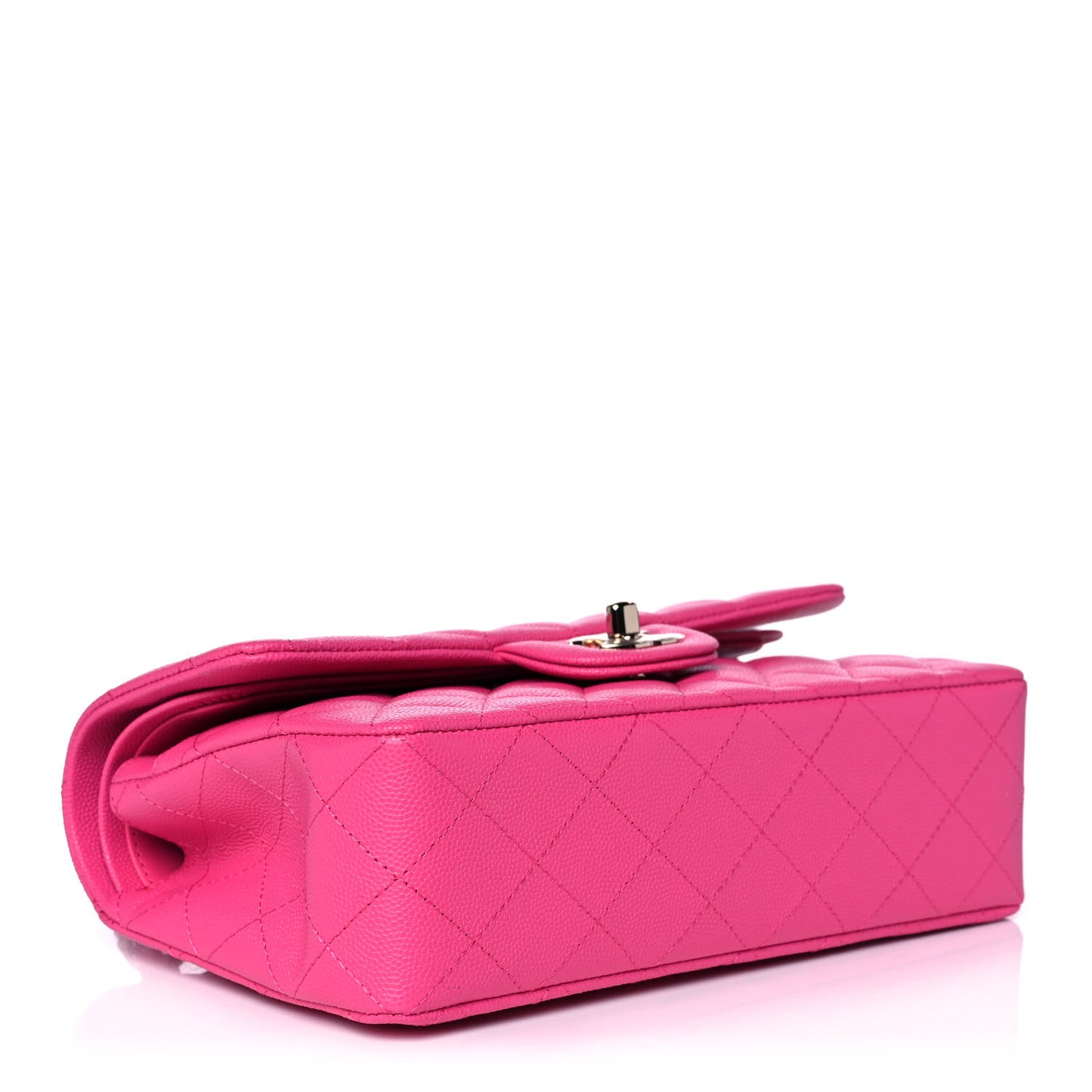 Caviar Quilted Small Double Flap Dark Pink