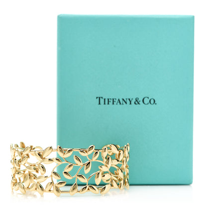Tiffany 18K Yellow Gold Paloma Picasso Olive Leaf Cuff Bracelet 4 of 4