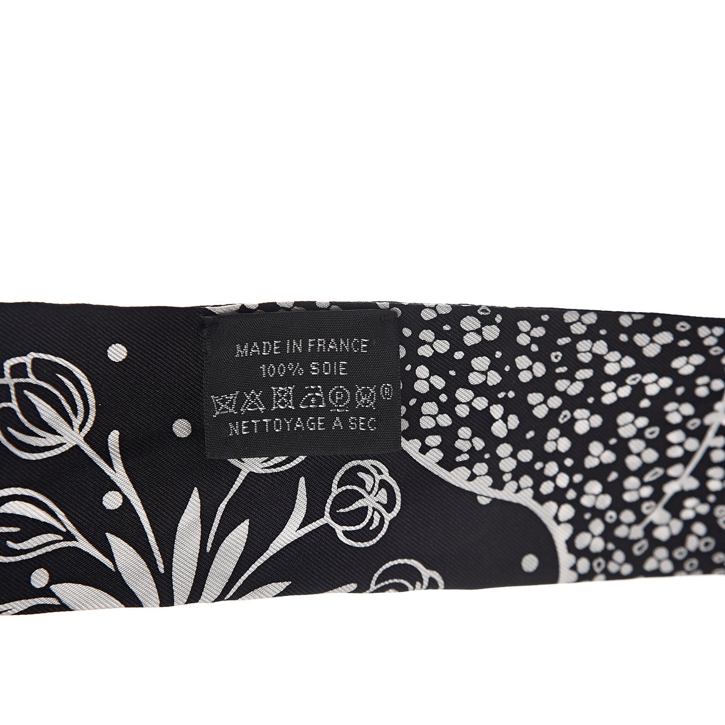 Silk Les Leopards Twilly Black White