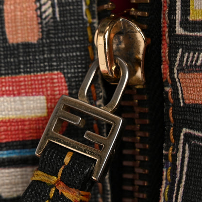 Fendi Zucca Spalmati Patent Zucchino Screen Print Medium Roll Tote Tobacco Multicolor Black 12 of 13