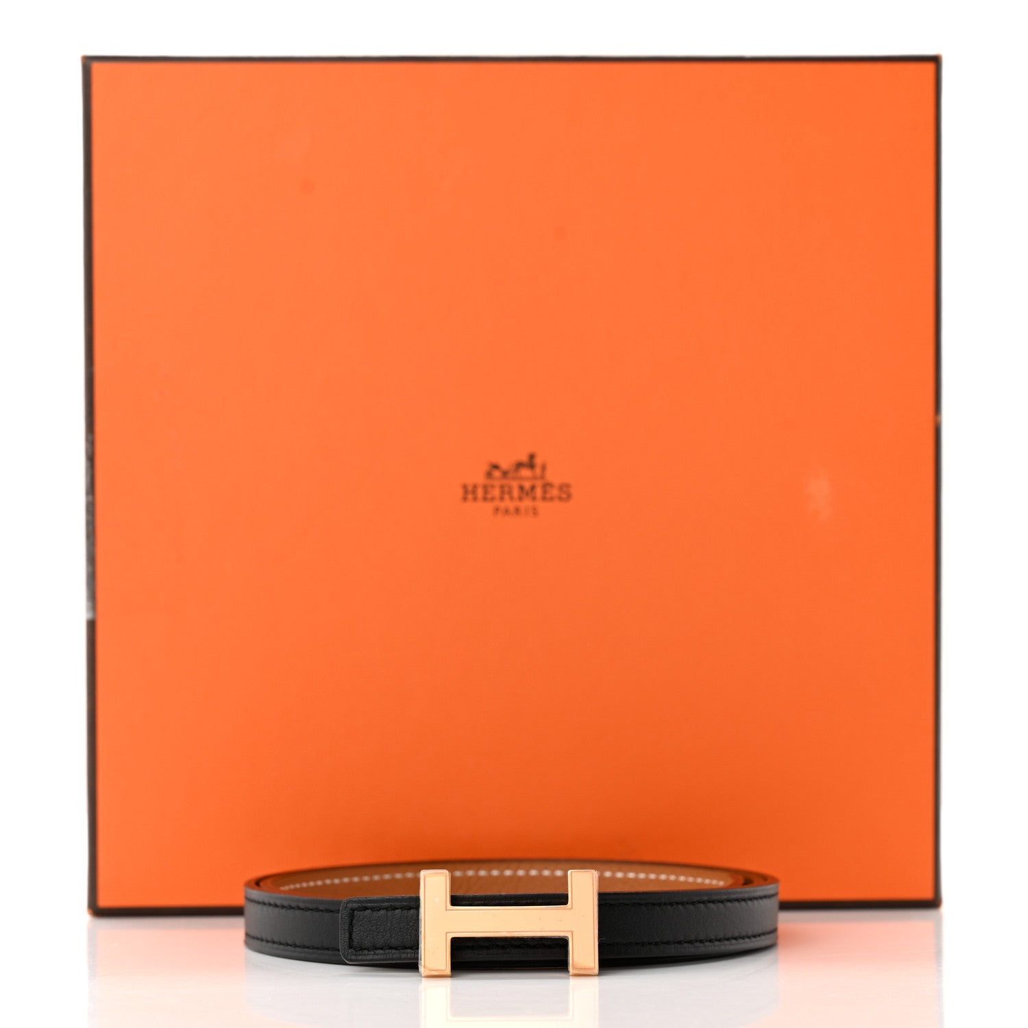 Hermes Swift Epsom 13mm Focus Belt 70 Black Gold 5 of 5