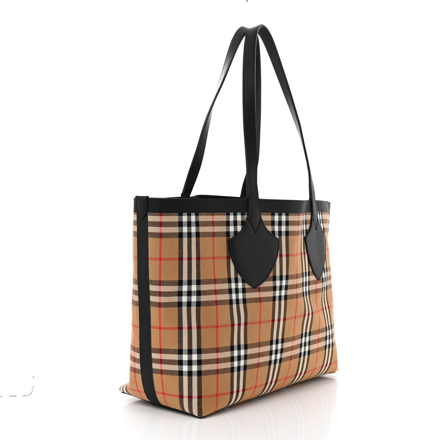 Burberry Vintage Check Medium The Giant Reversible Tote Antique Yellow Bright Red 5 of 17