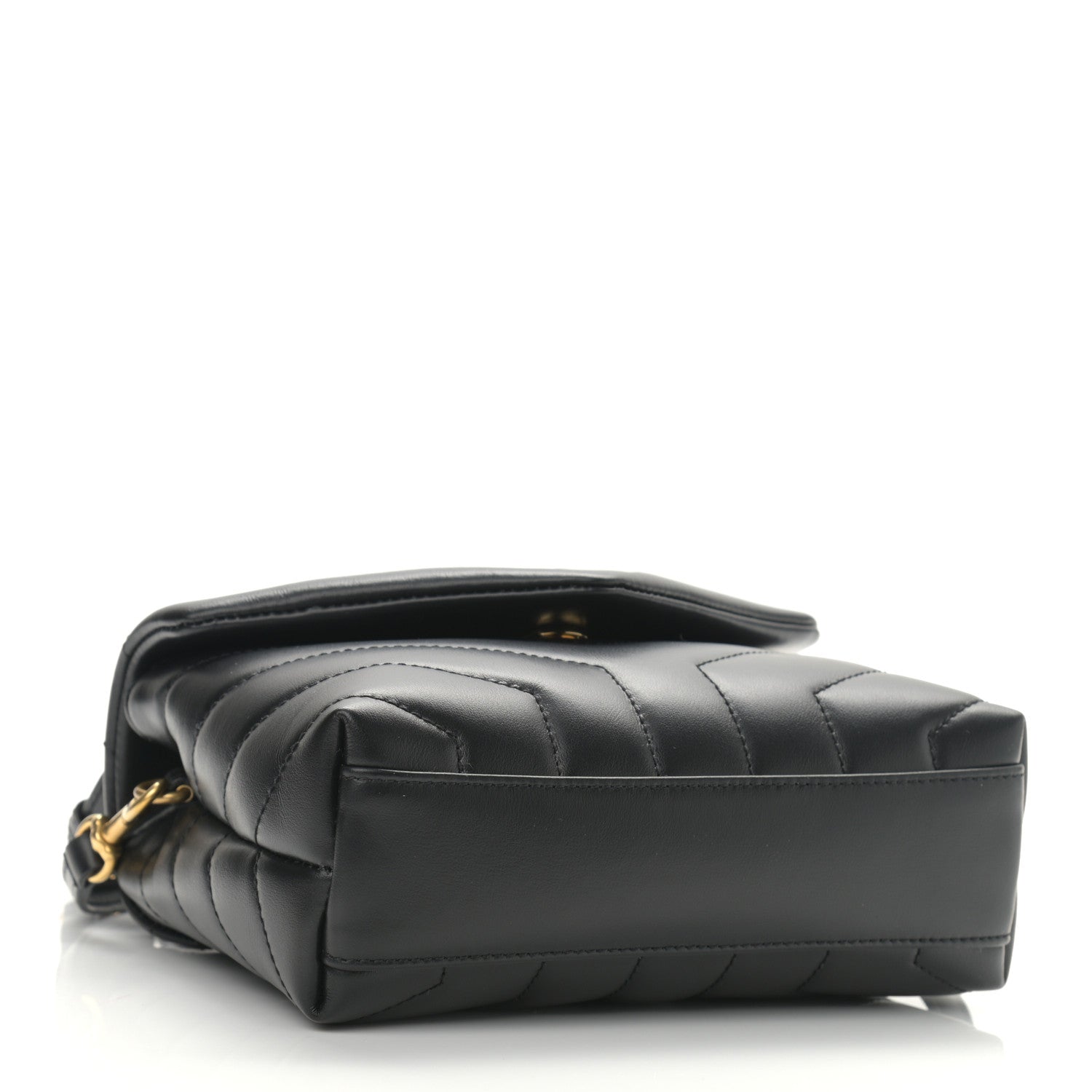 Saint Laurent Calfskin Y Quilted Monogram Toy Loulou Crossbody Bag Black 4 of 11