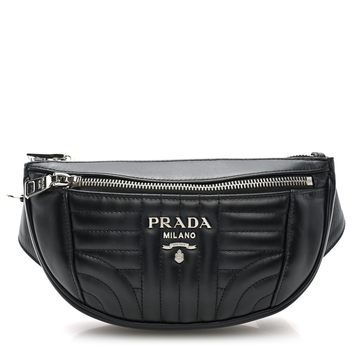 Soft Calfskin Impunture Diagramme Belt Bag Black