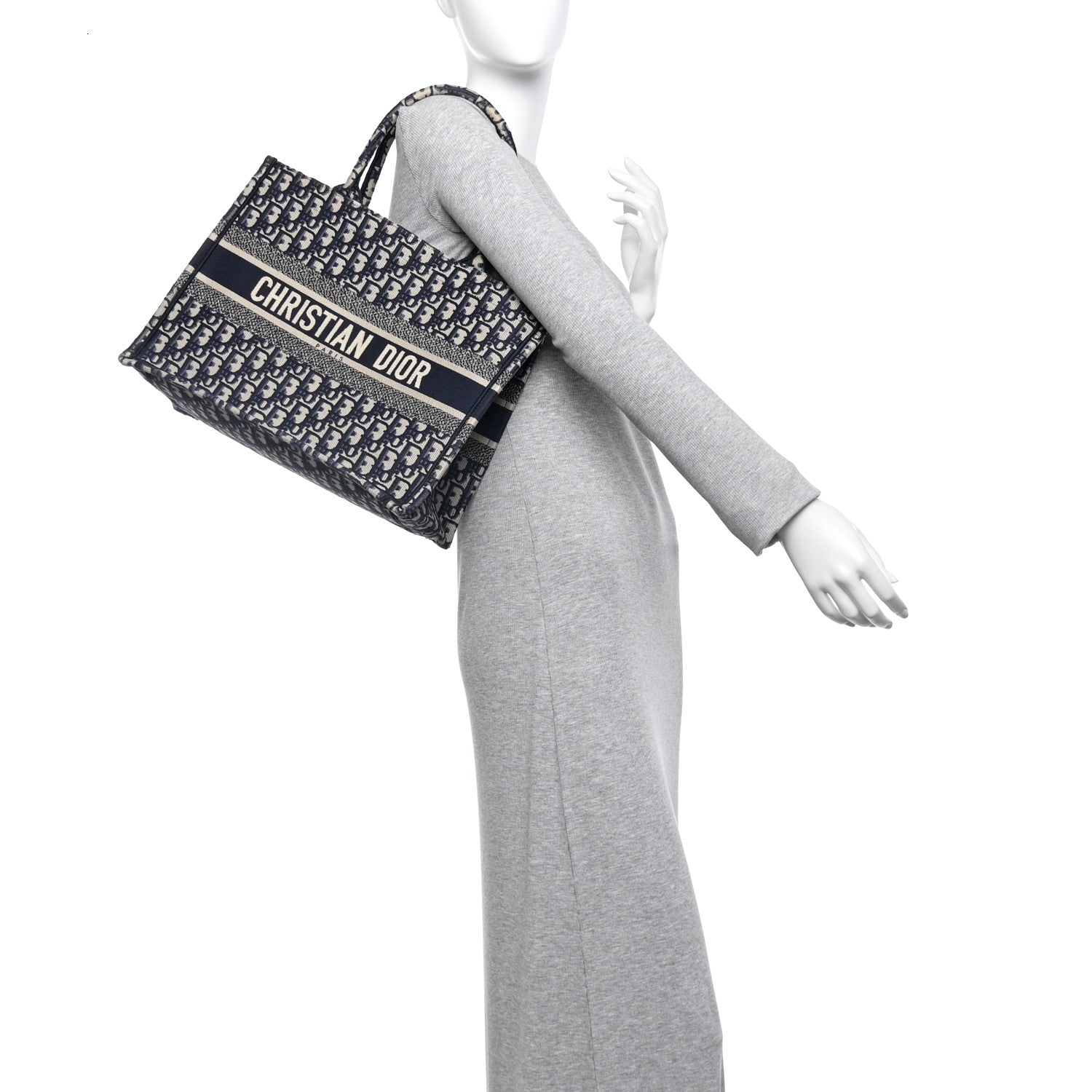 Christian Dior Oblique Medium Book Tote Blue Multicolor 2 of 9