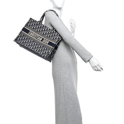 Christian Dior Oblique Medium Book Tote Blue Multicolor 2 of 9