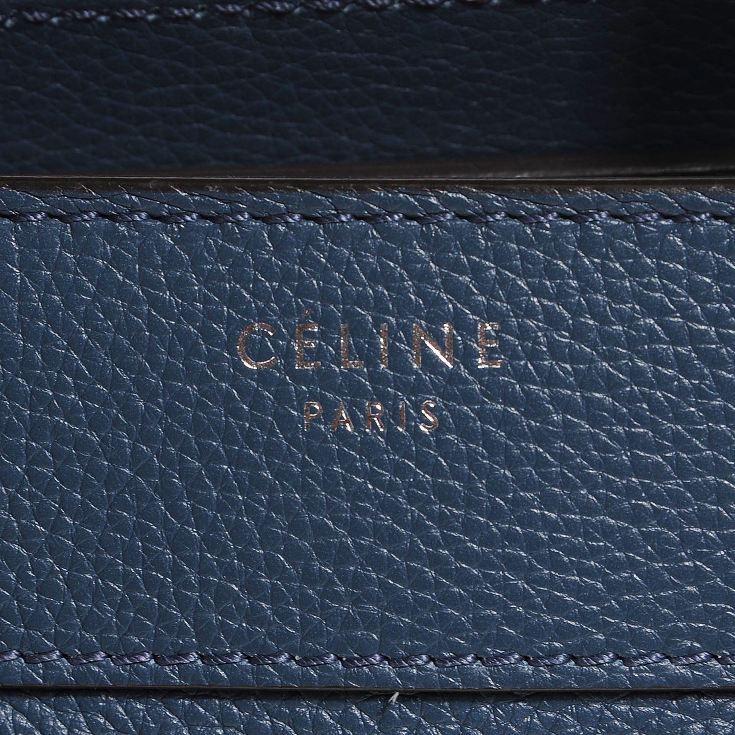 Celine Drummed Calfskin Micro Luggage Orage 6 of 8