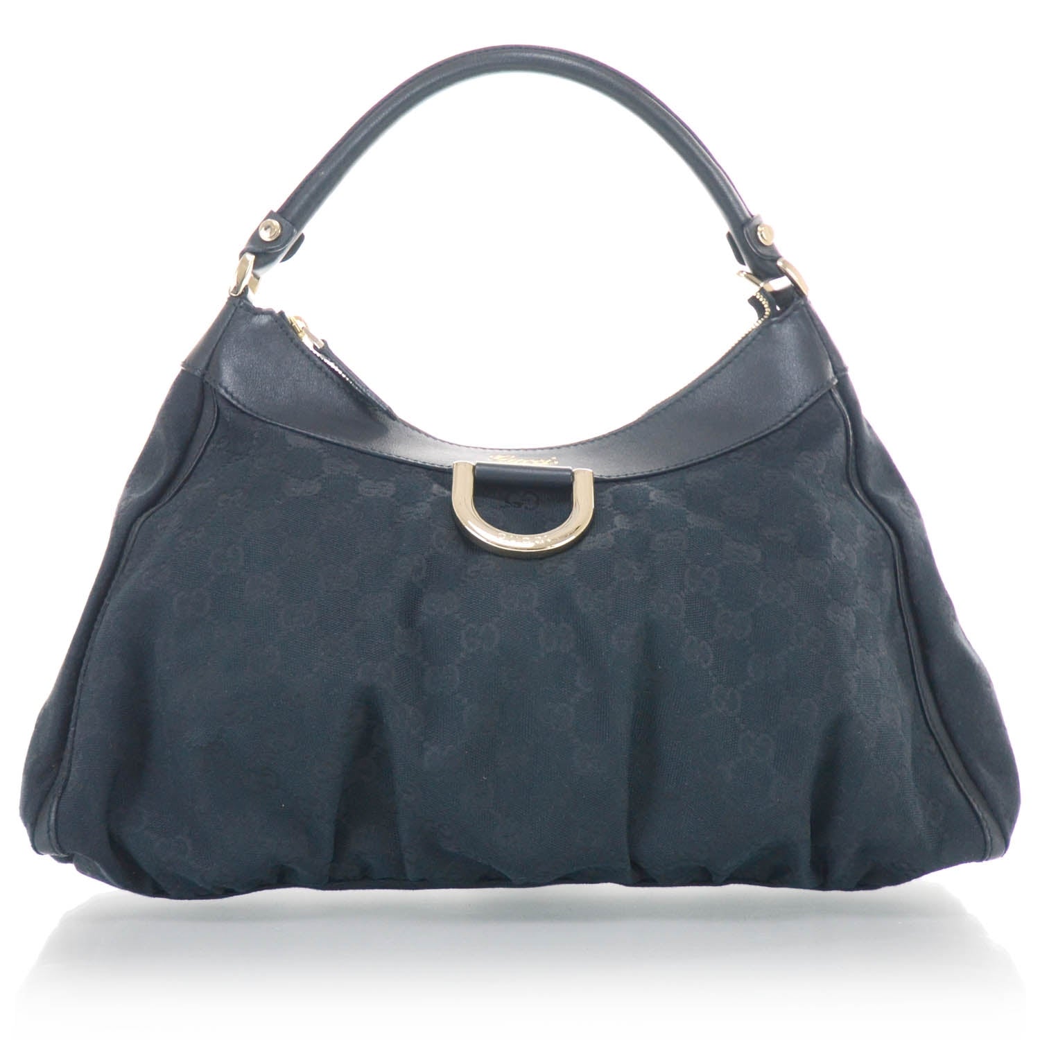 Gucci Monogram D Gold Hobo Black 1 of 15