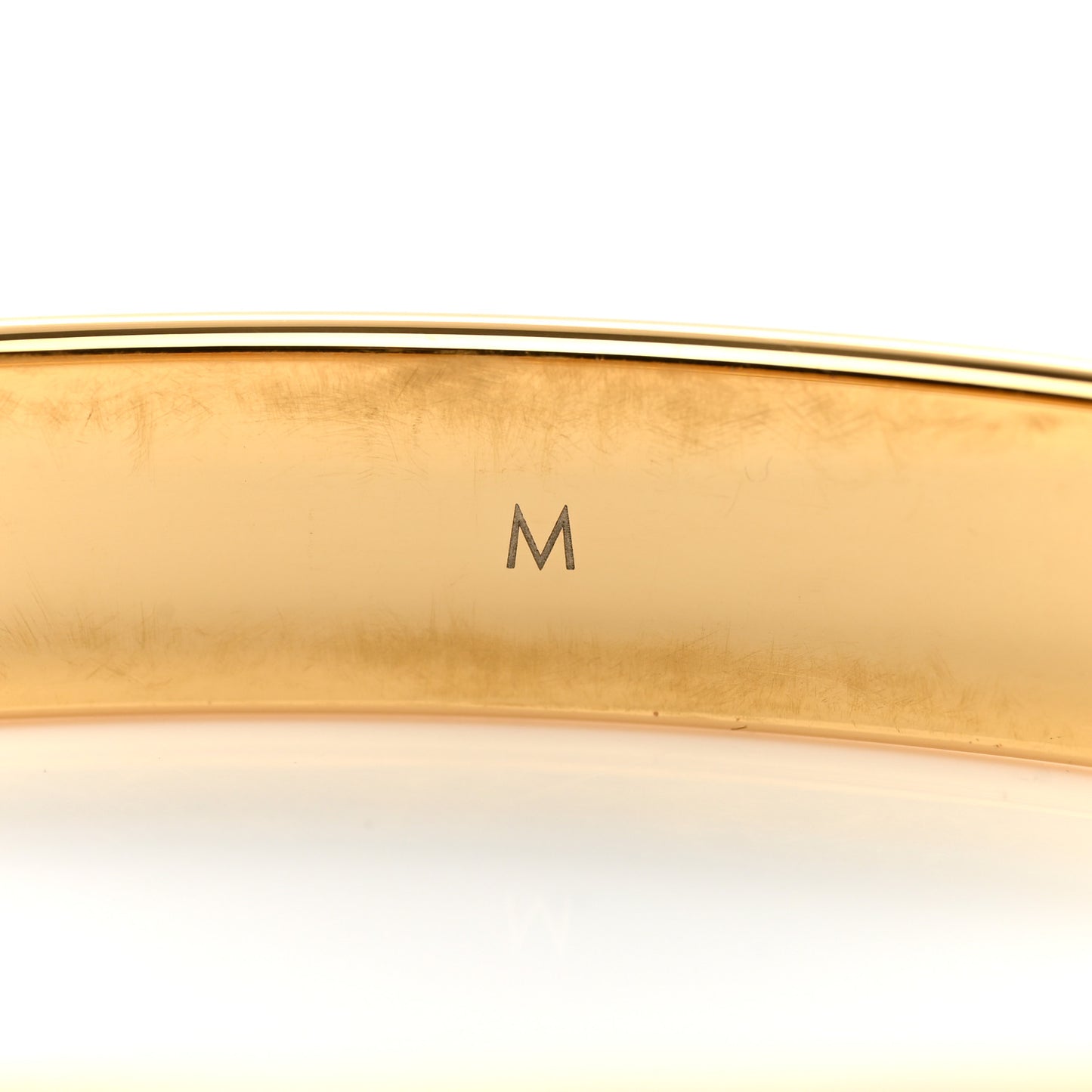Brass Monogram Nanogram Cuff M Gold