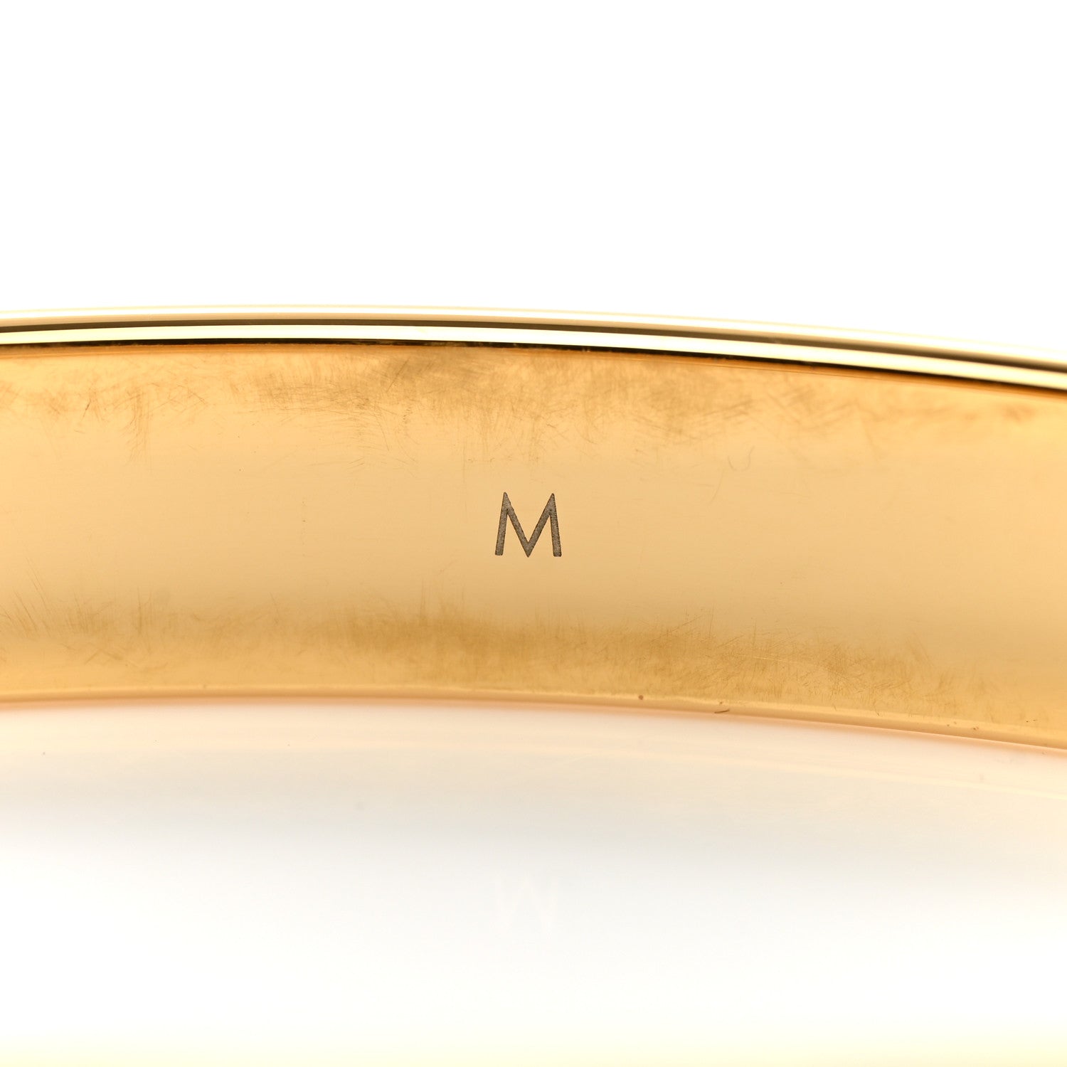 Louis Vuitton Brass Monogram Nanogram Cuff M Gold 4 of 5