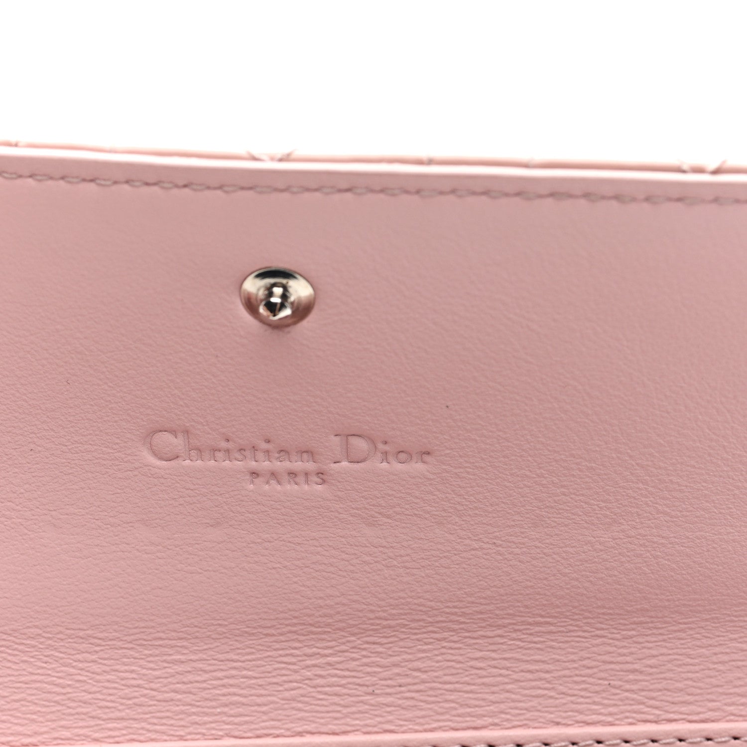 Christian Dior Patent Cannage Lady Dior Rendezvous Wallet On Chain Rose 6 of 9