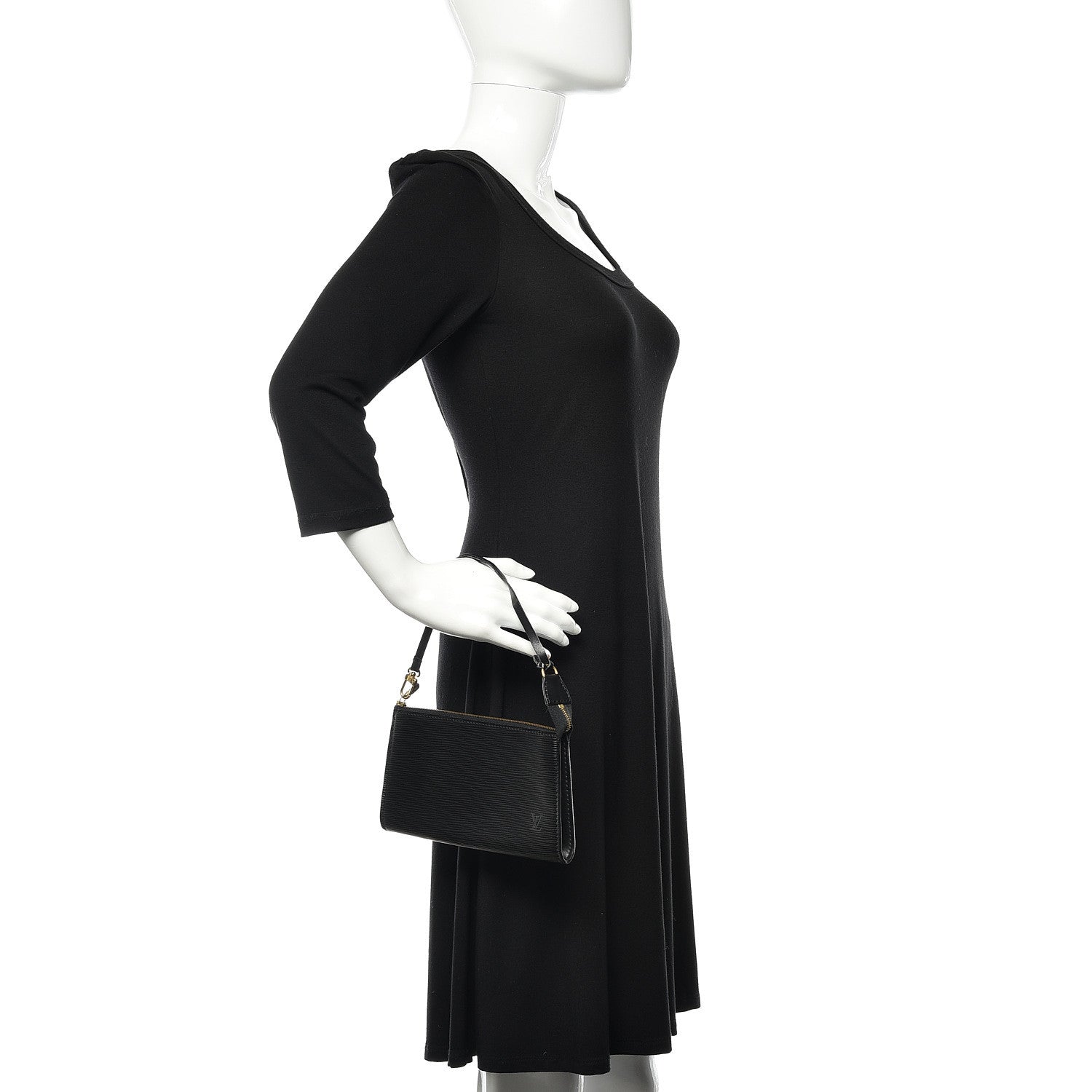 Louis Vuitton Epi Pochette Accessories 24 Black 2 of 10