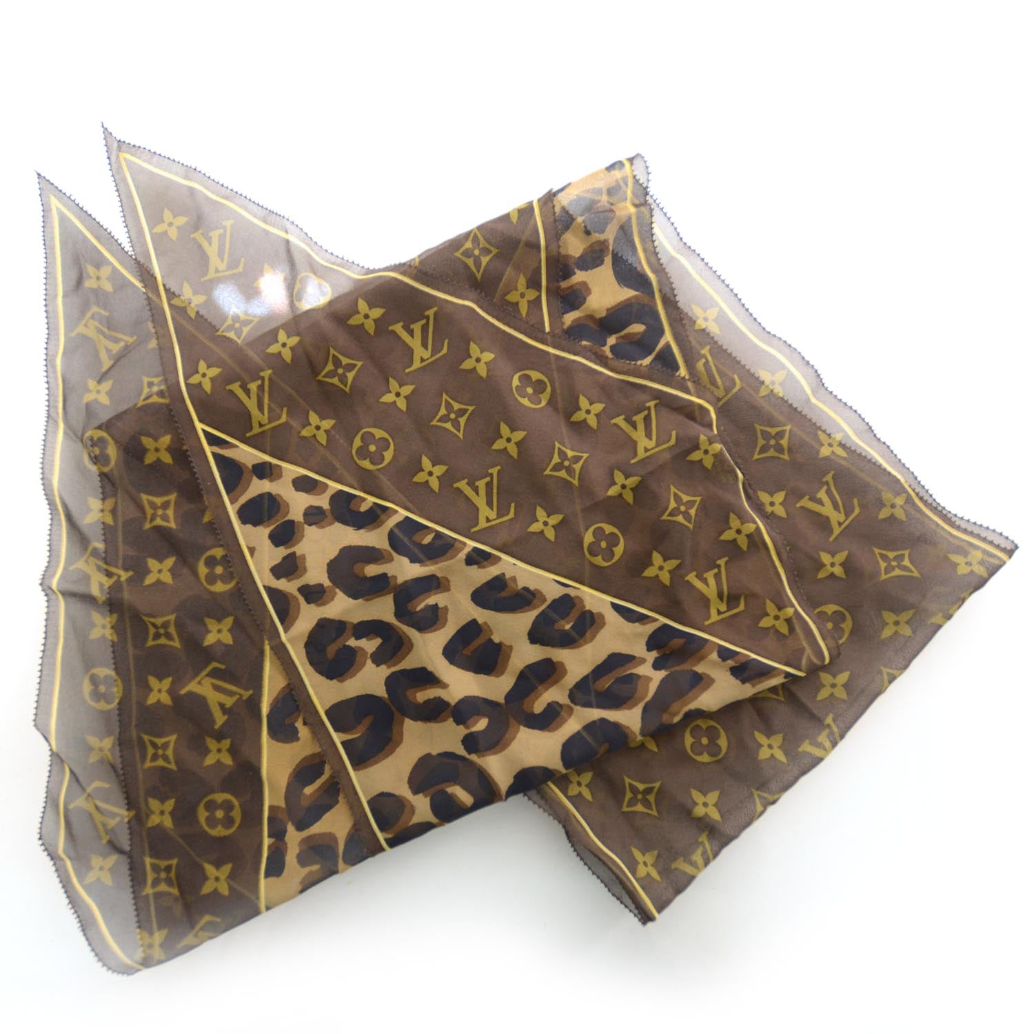 Louis Vuitton Monogram Leopard Silk Scarf 1 of 5