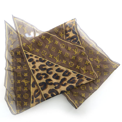 Louis Vuitton Monogram Leopard Silk Scarf 1 of 5
