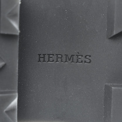 Hermes Glazed Calfskin Womens Hitch Loafers 35 Black 8 of 8