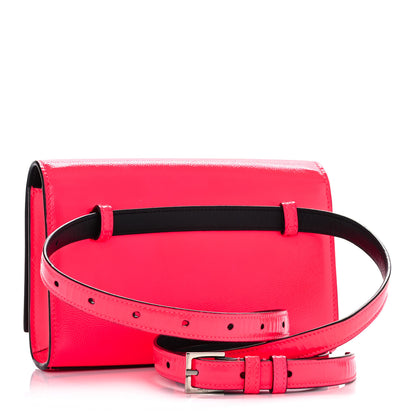 Saint Laurent Grain De Poudre Monogram Kate Belt Bag Neon Pink 3 of 12
