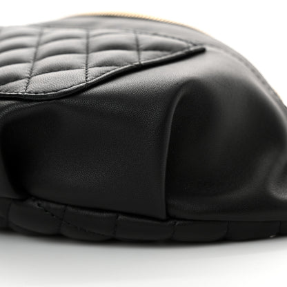 Chanel Lambskin Quilted Waist Bag Fanny Pack Black 10 of 11