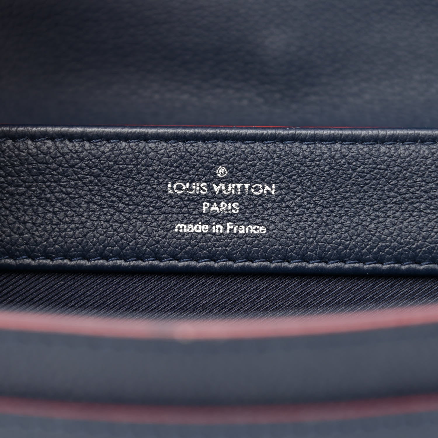 Louis Vuitton Calfskin Lockme II Chain Bag BB Marine Rouge 6 of 9