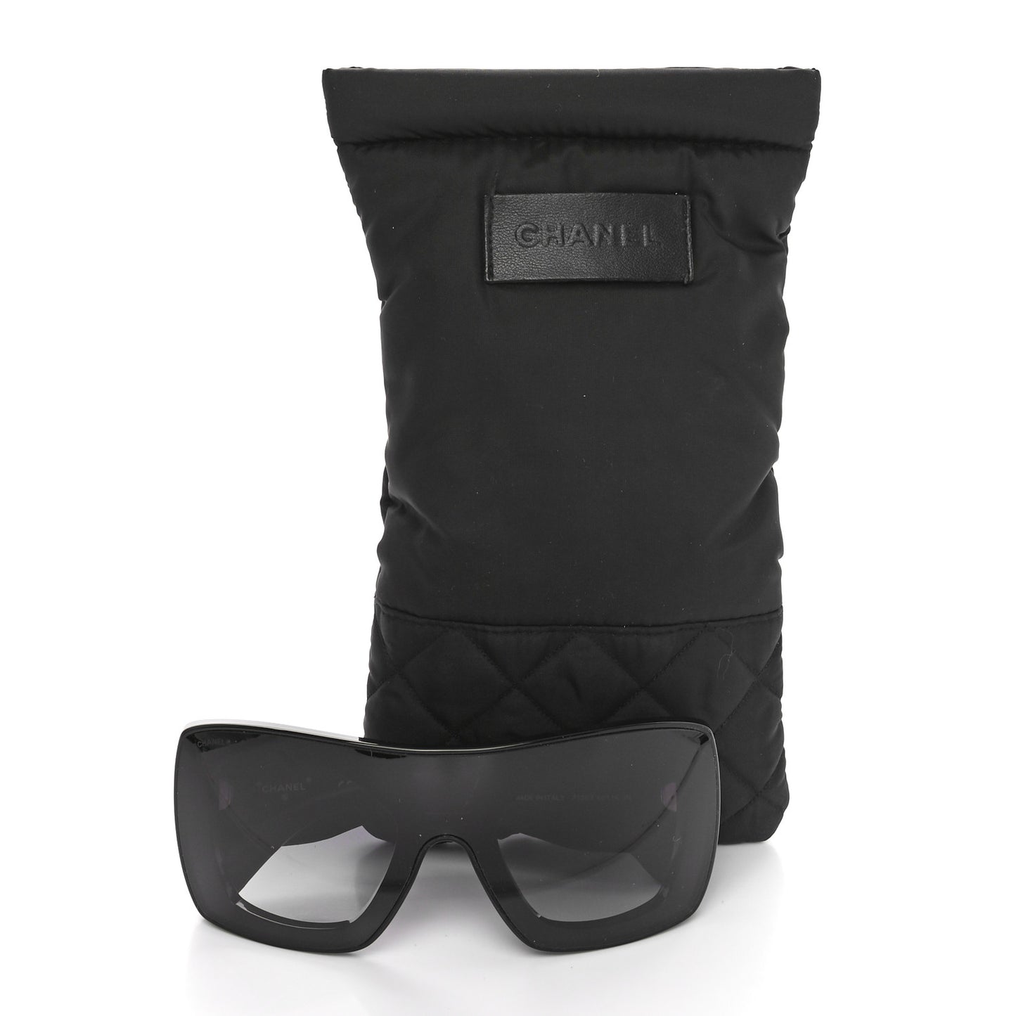 Lambskin Shield Quilted Sunglasses 71267 Black