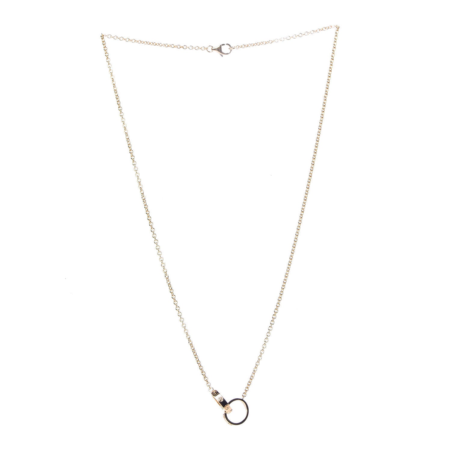 Cartier 18K Yellow Gold Interlocking LOVE Necklace 3 of 7