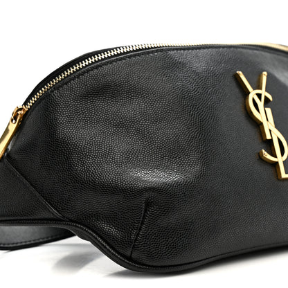 Saint Laurent Grain De Poudre Monogram Belt Bag Black 17 of 21