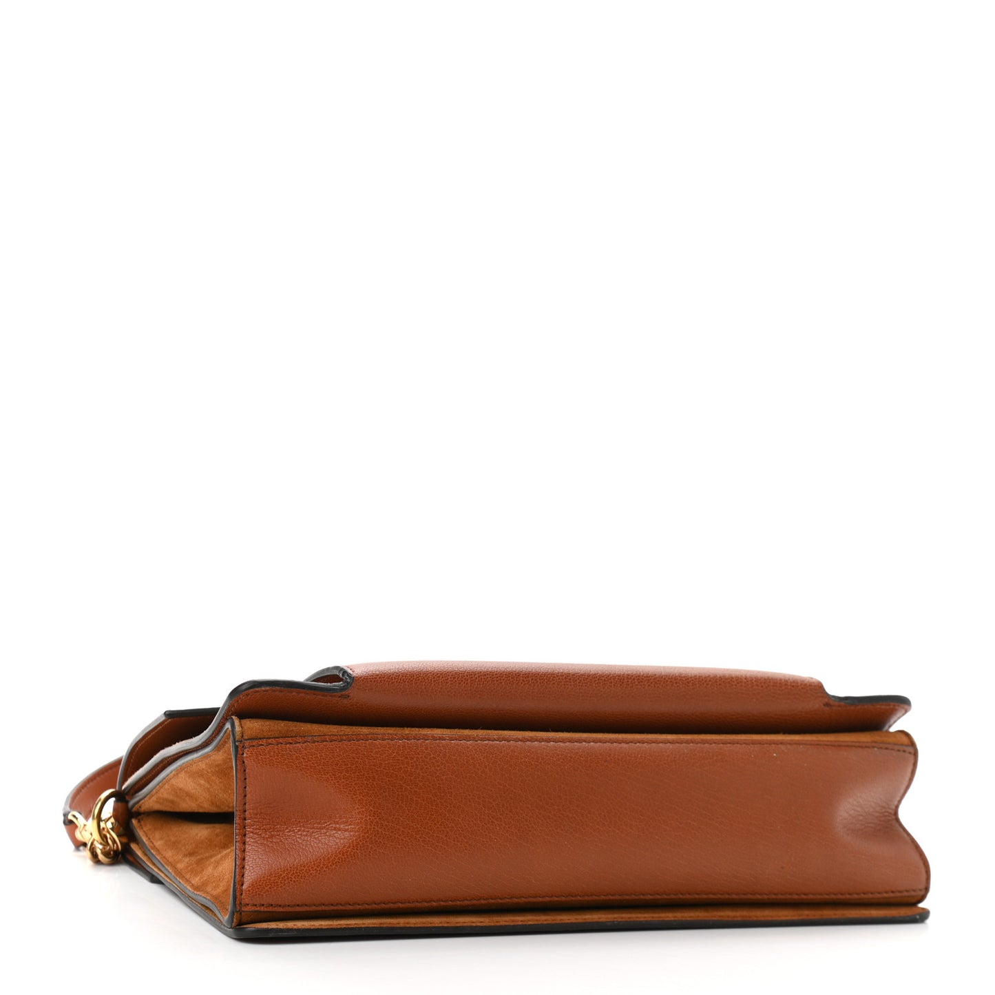 Goatskin Suede Medium GV3 Shoulder Bag Chestnut