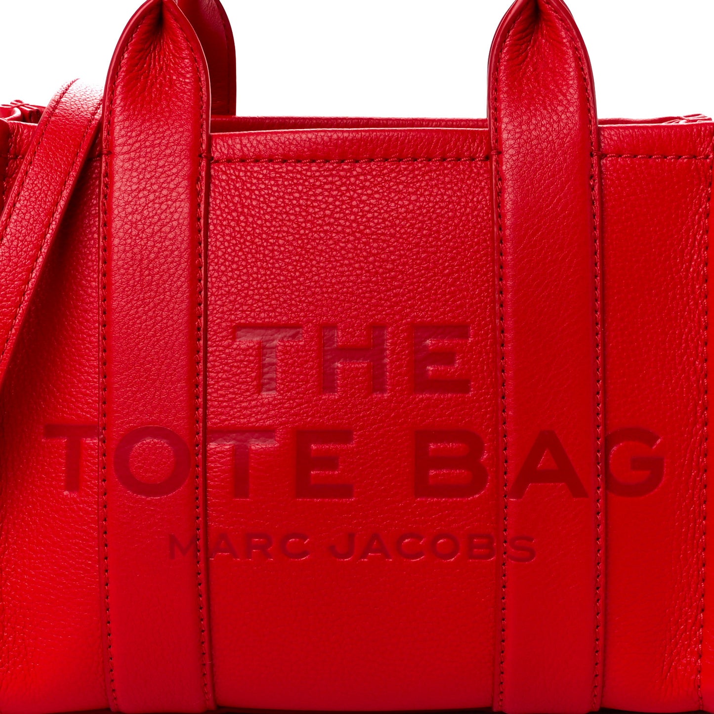 Grained Calfskin Small The Tote Bag Red